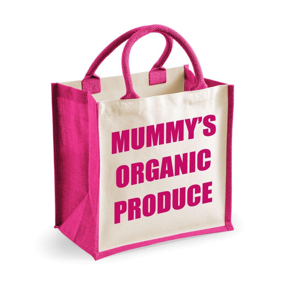 Средняя розовая джутовая сумка Mummy's Organic Produce 60 SECOND MAKEOVER, розовый