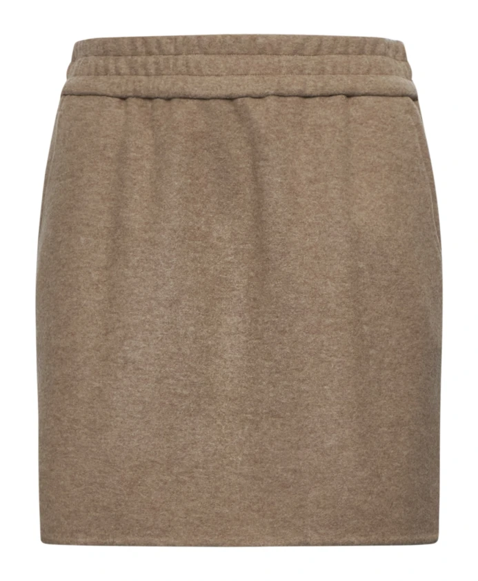 

Мини Юбка с вышитым логотипом из смесовой шерсти Max Mara, коричневый