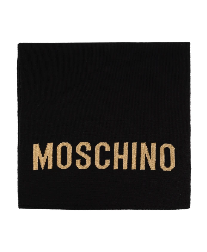 

Шарф с логотипом Moschino, черный