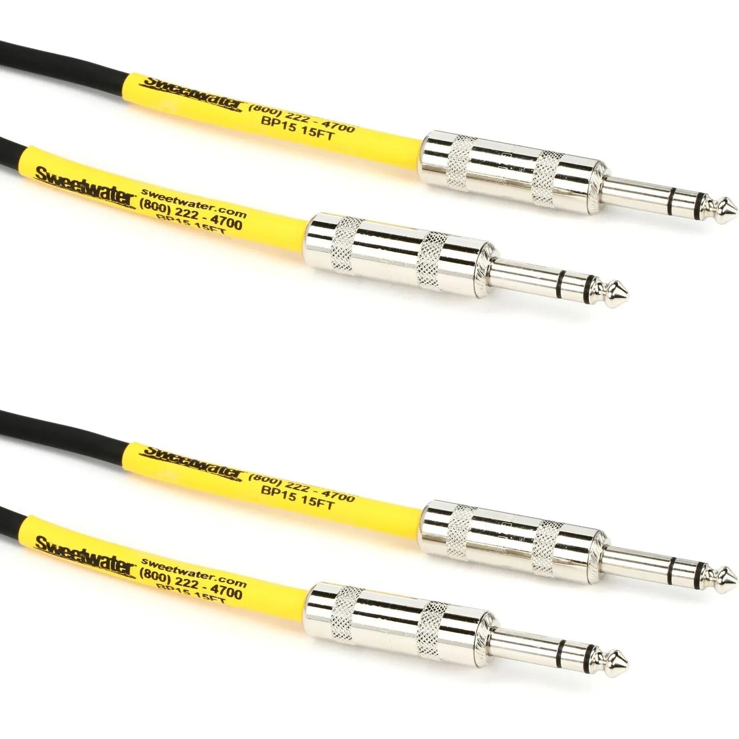 

Балансный патч-кабель Pro Co BP-15 Excellines — штекер TRS 1/4 дюйма на штекер TRS 1/4 дюйма — 15 футов (2 шт.)