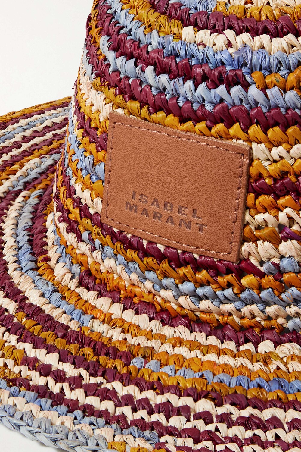 

ISABEL MARANT полосатая шляпа Tulum из плетеной рафии, розовый