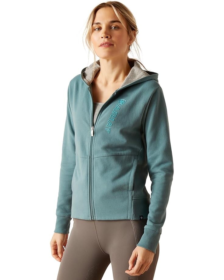

Худи Ariat Team Logo Full Zip, цвет North Atlantic