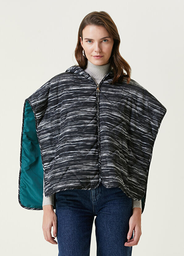 

Зеленый жилет с капюшоном Missoni