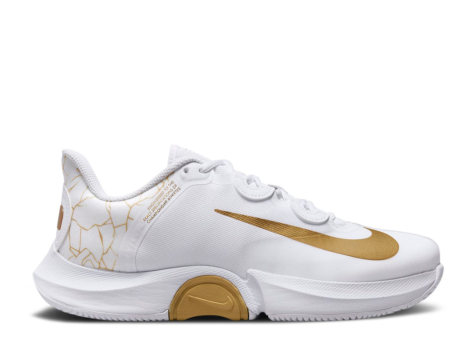 цена Кроссовки Nike Naomi Osaka X Wmns Nikecourt Air Zoom Gp Turbo 'White Metallic Gold', белый