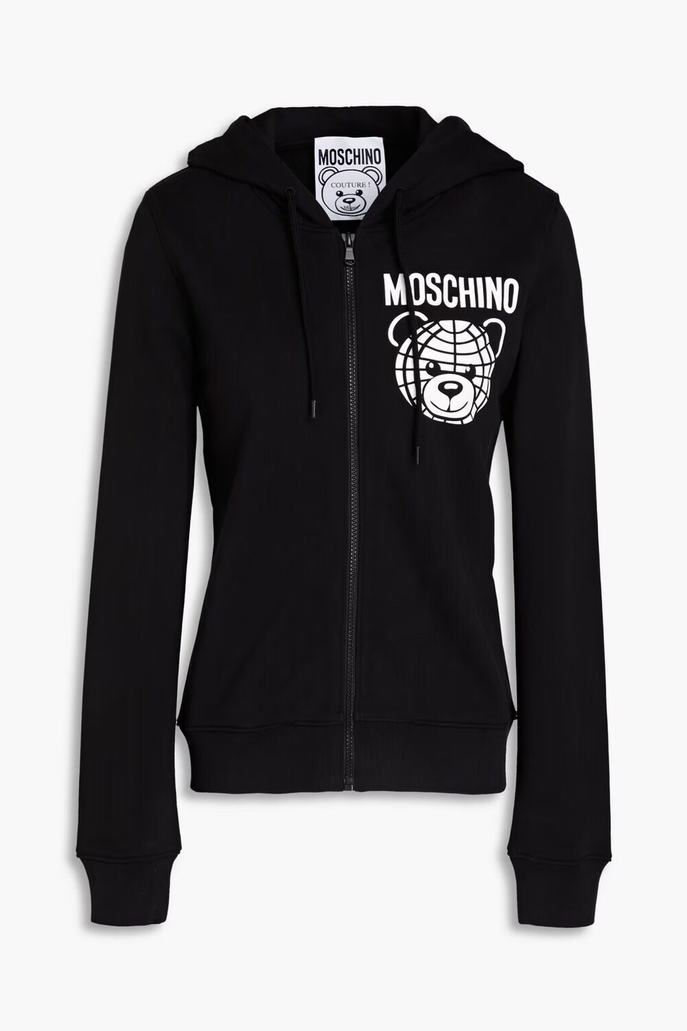 

Толстовка из французской махровой ткани с принтом Moschino, черный