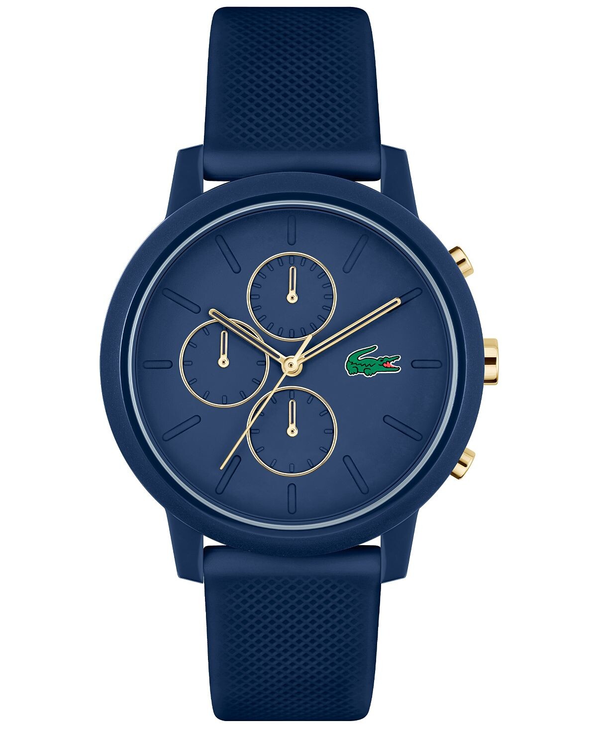 

Мужчины. L 12.12. Часы Chrono Blue на силиконовом ремешке 43 мм Lacoste