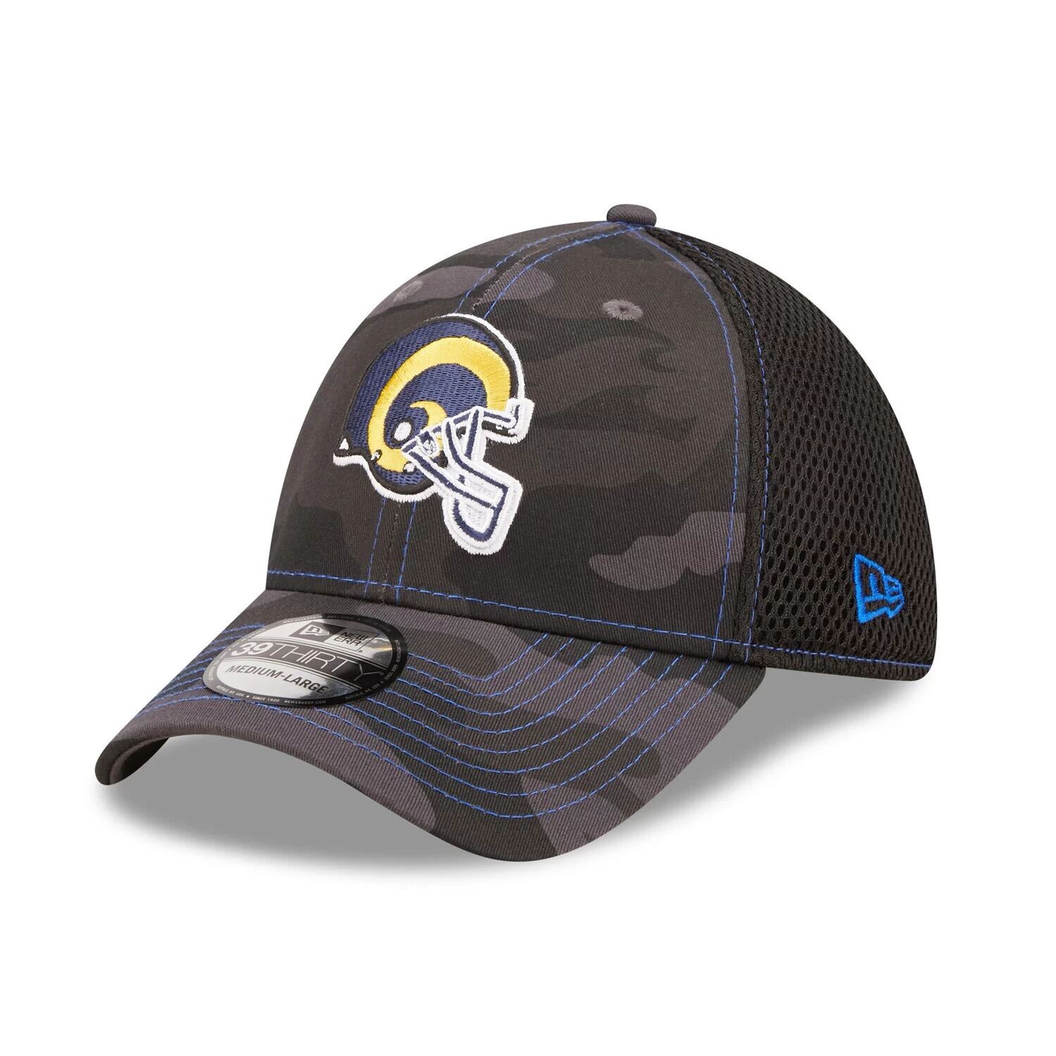 

Мужская кепка New Era камуфляж/черный Los Angeles Rams Historic Logo Neo 39THIRTY Flex Hat