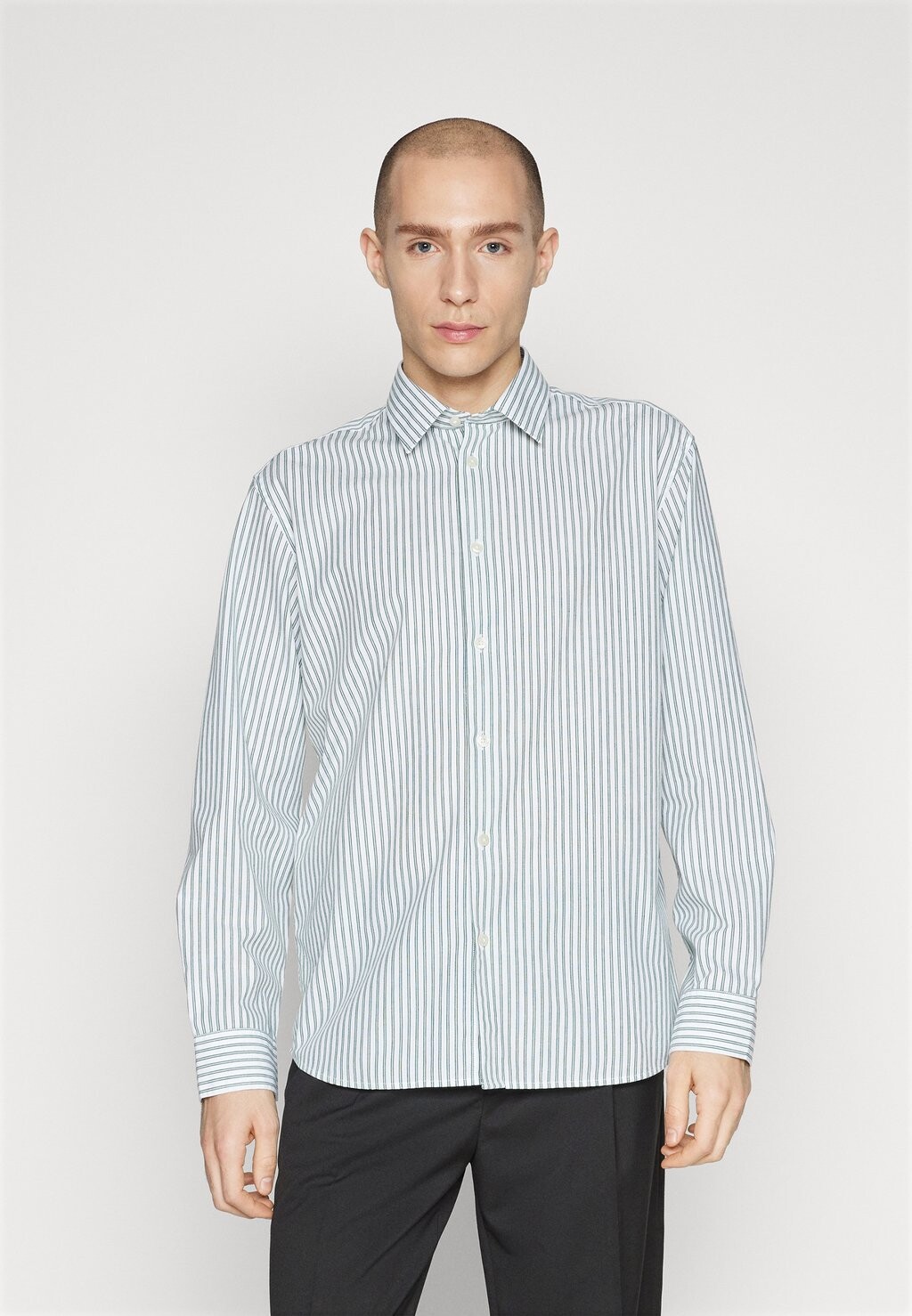 

Деловая рубашка MANFRED SHIRT STRIPE Selected Homme, темно-зеленый