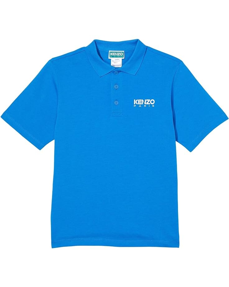 

Поло Kenzo Short Sleeve Polo Front Embroidered Logo, цвет Electric Blue