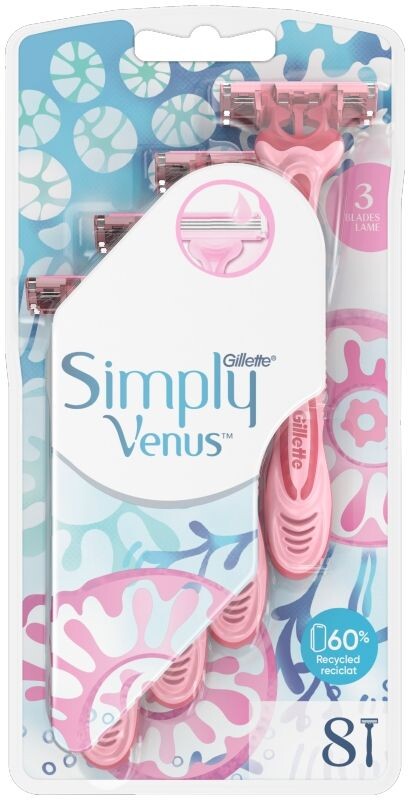 

Gillette Women Simply Venus3 женская бритва, 8 шт.