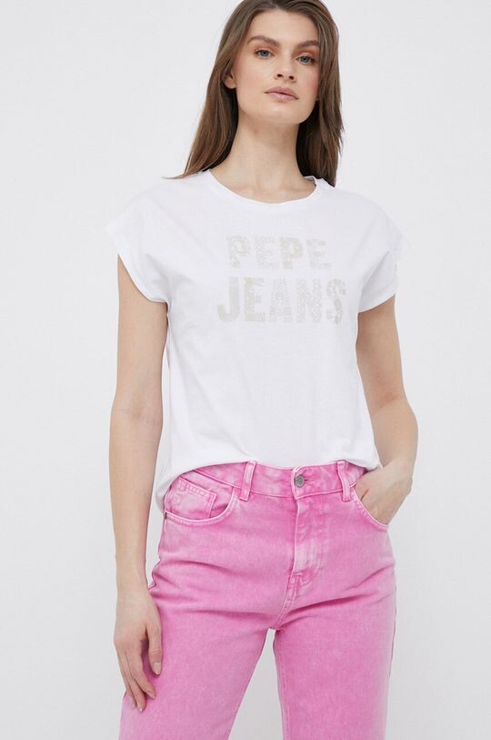 

Хлопковая футболка Pepe Jeans, белый