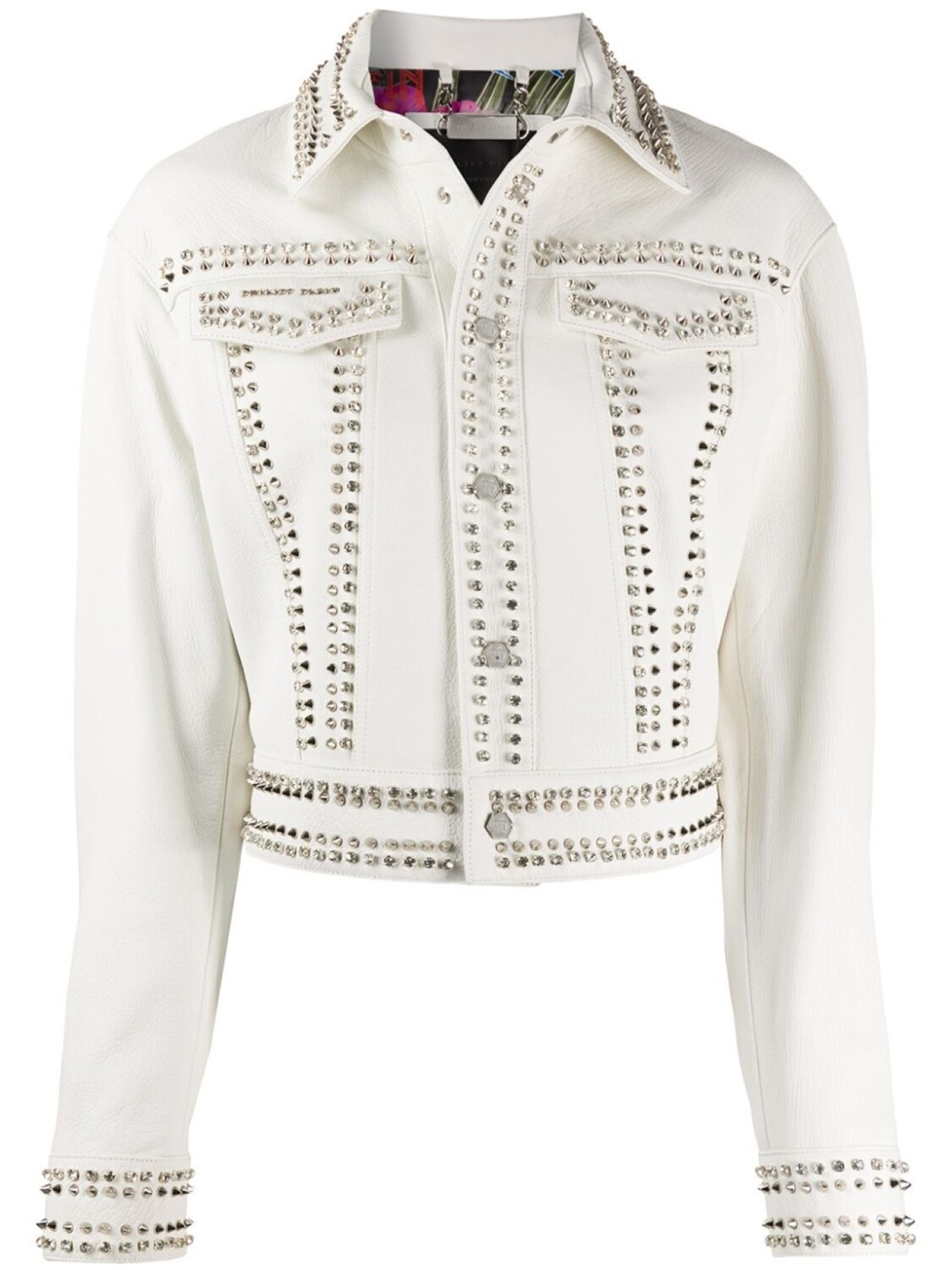 

Philipp Plein куртка с заклепками, белый
