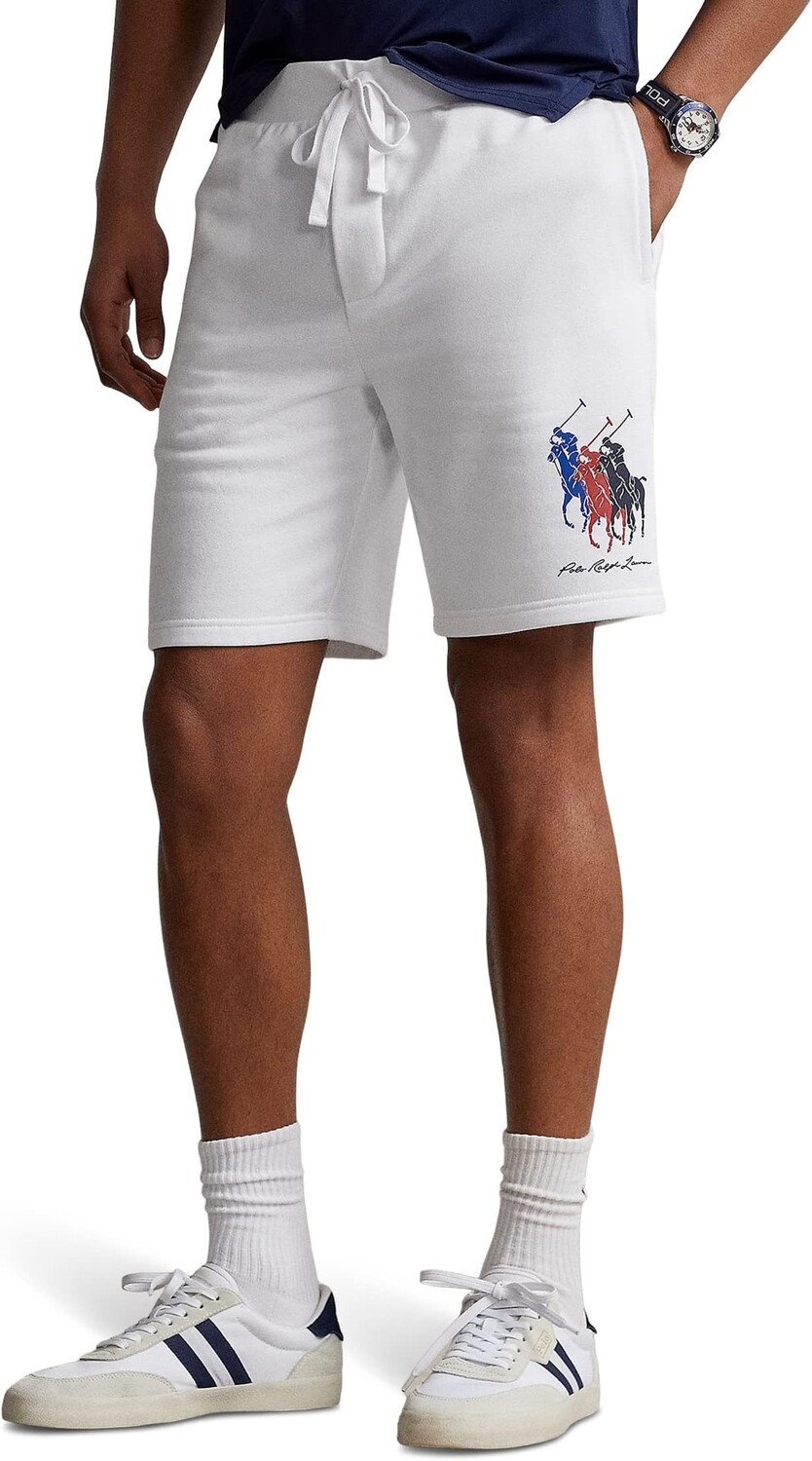 

Флисовые шорты Triple Pony высотой 8,5 дюйма Polo Ralph Lauren, белый