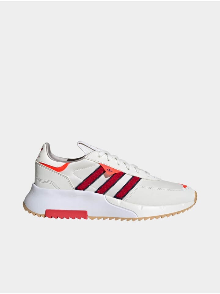 Кроссовки на шнуровке adidas, цвет core white/better scarlet/red
