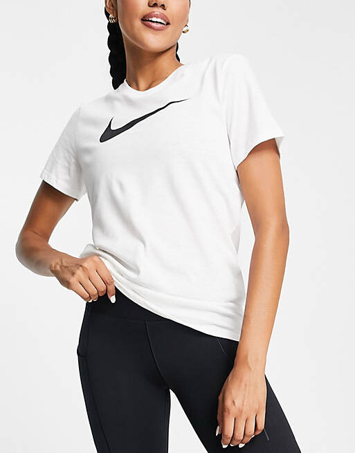 

Белая футболка Nike Training Swoosh Dri-FIT, Белый
