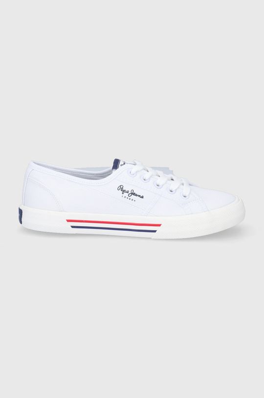 цена Базовые кроссовки с логотипом Brady Pepe Jeans, белый