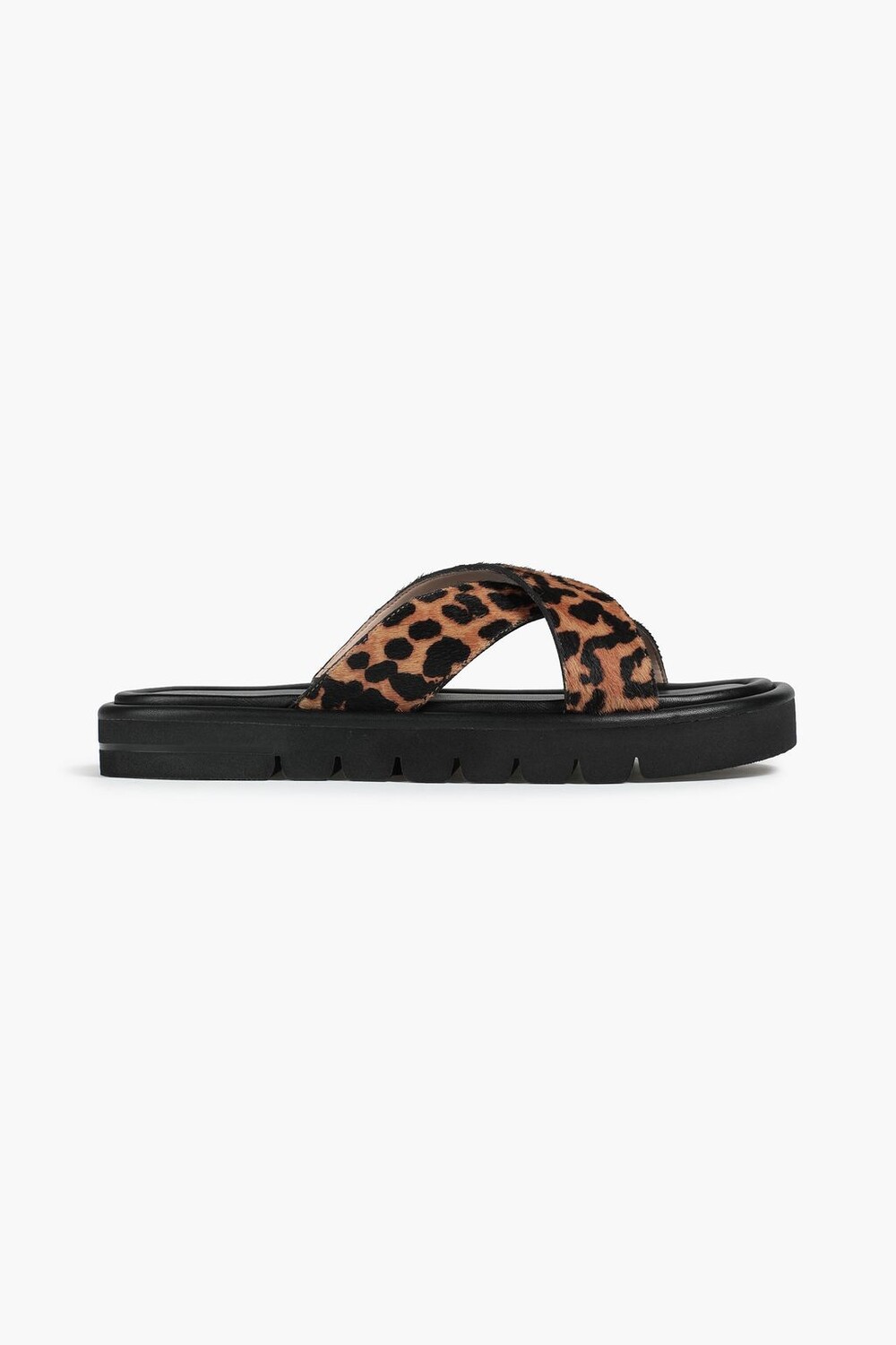

Босоножки из телячьей шерсти с леопардовым принтом STUART WEITZMAN, животный принт