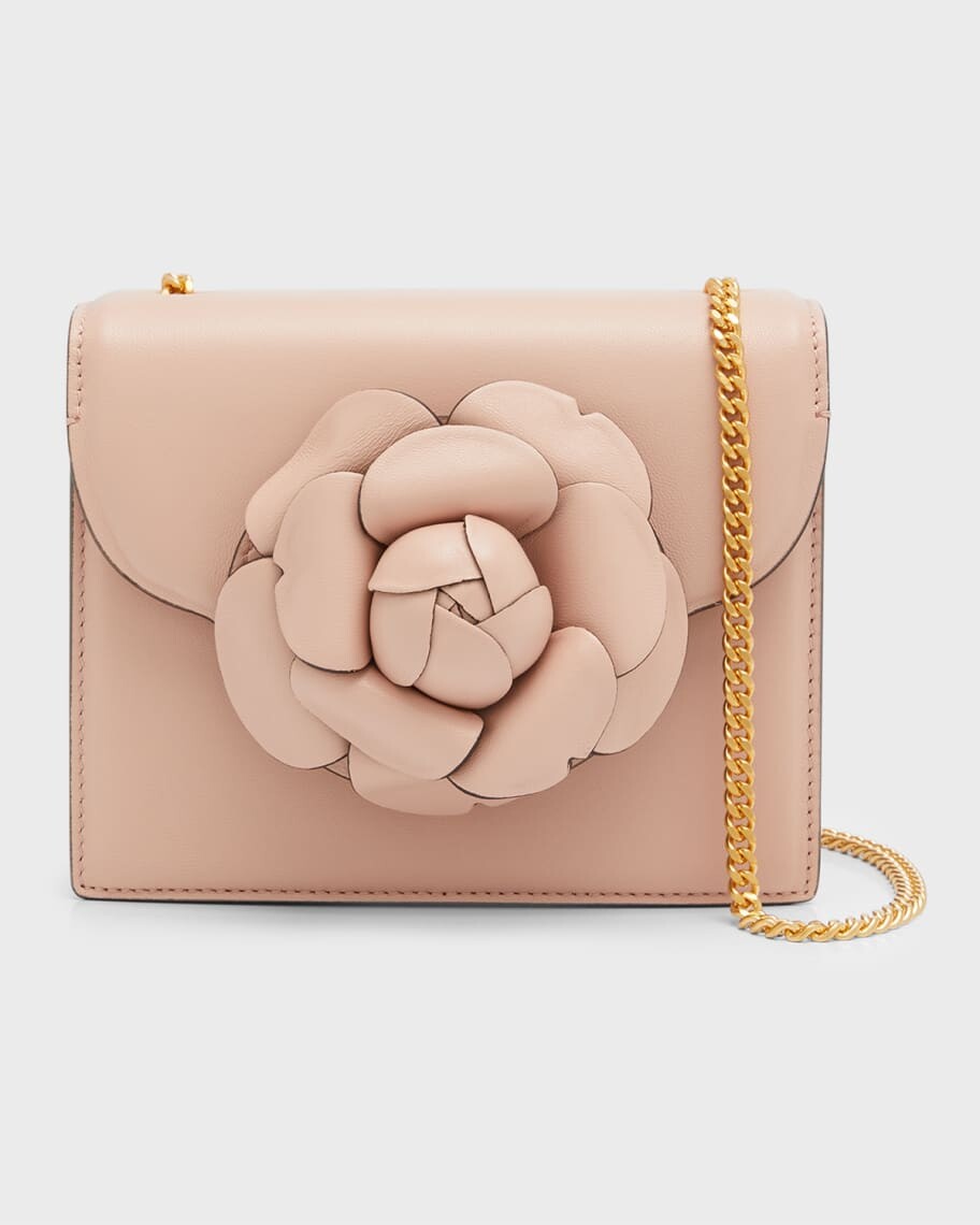 

Сумка через плечо Mini Flower из кожи напа с цепочкой Oscar de la Renta