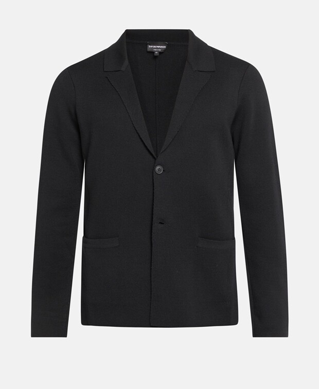 

Шерстяной кардиган Armani Exchange, черный