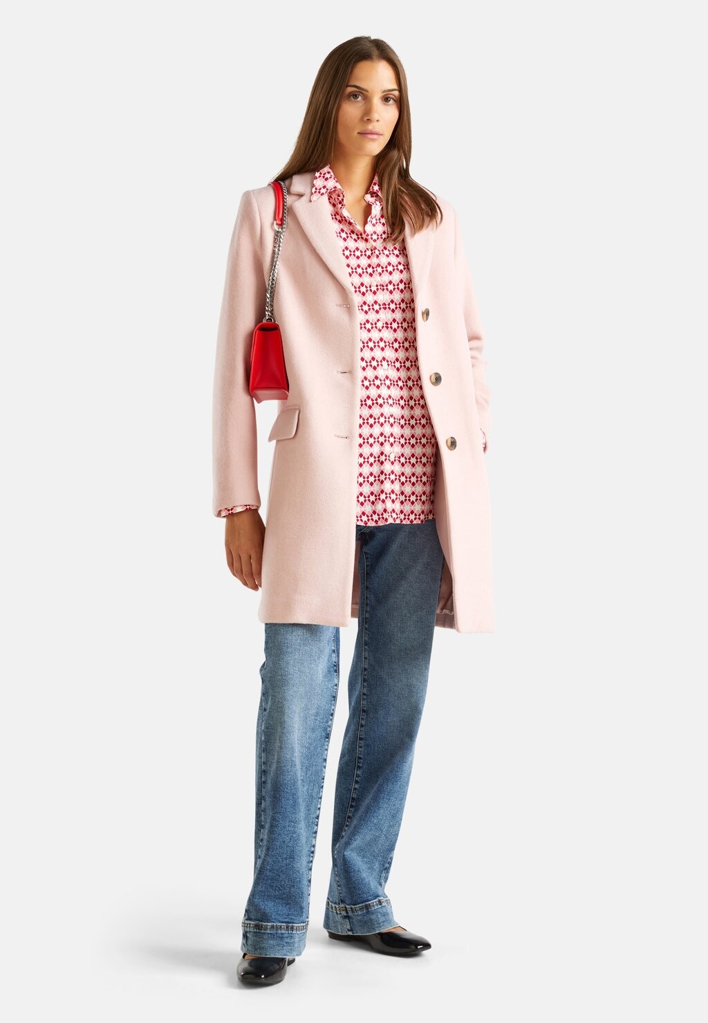 

Классическое пальто United Colors of Benetton, розовый