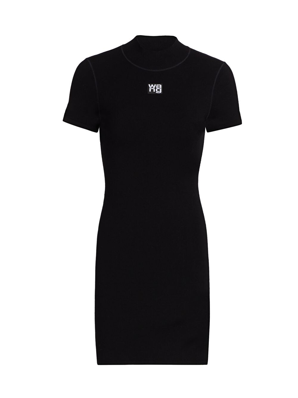 

Облегающее платье-футболка с нашивкой-логотипом alexanderwang.t, черный