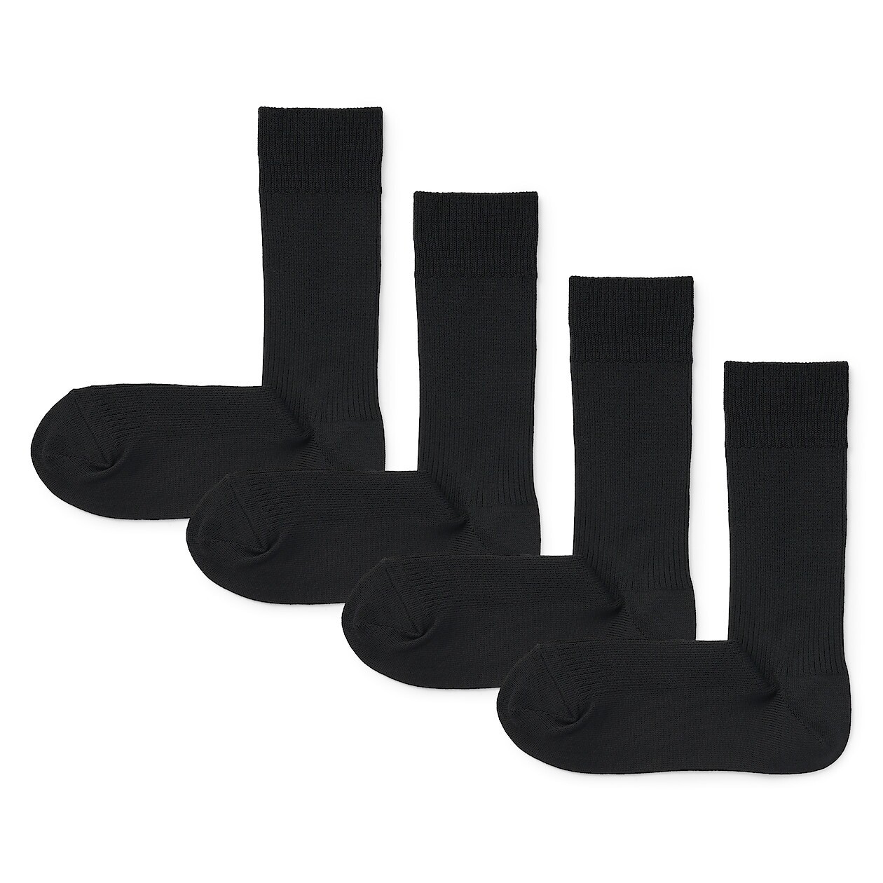 

Ножки под прямым углом, резинка, 4 пары носков (мужские) MUJI, черный