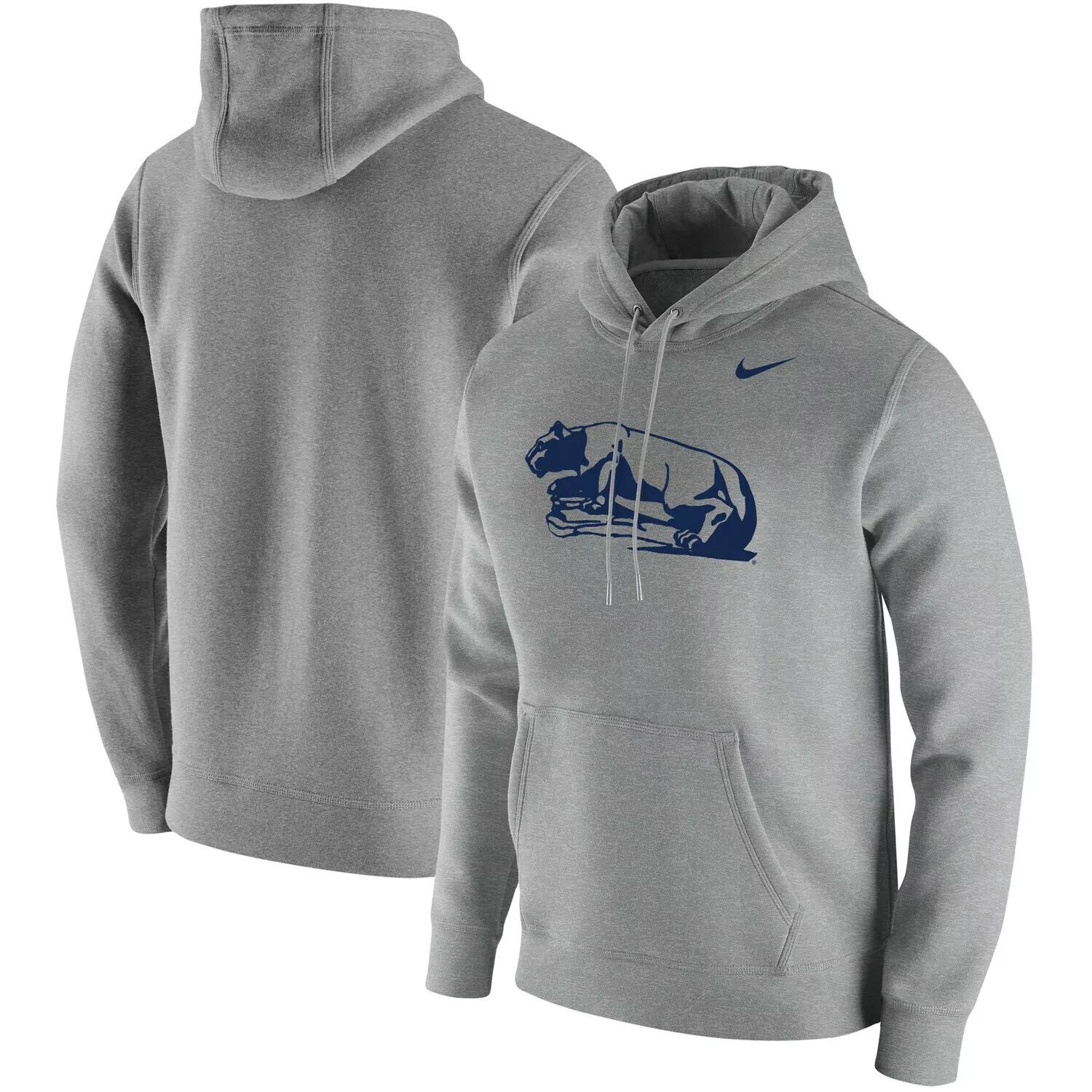 

Мужской серый пуловер с капюшоном Nike Heathered Penn State Nittany Lions Vintage School Logo