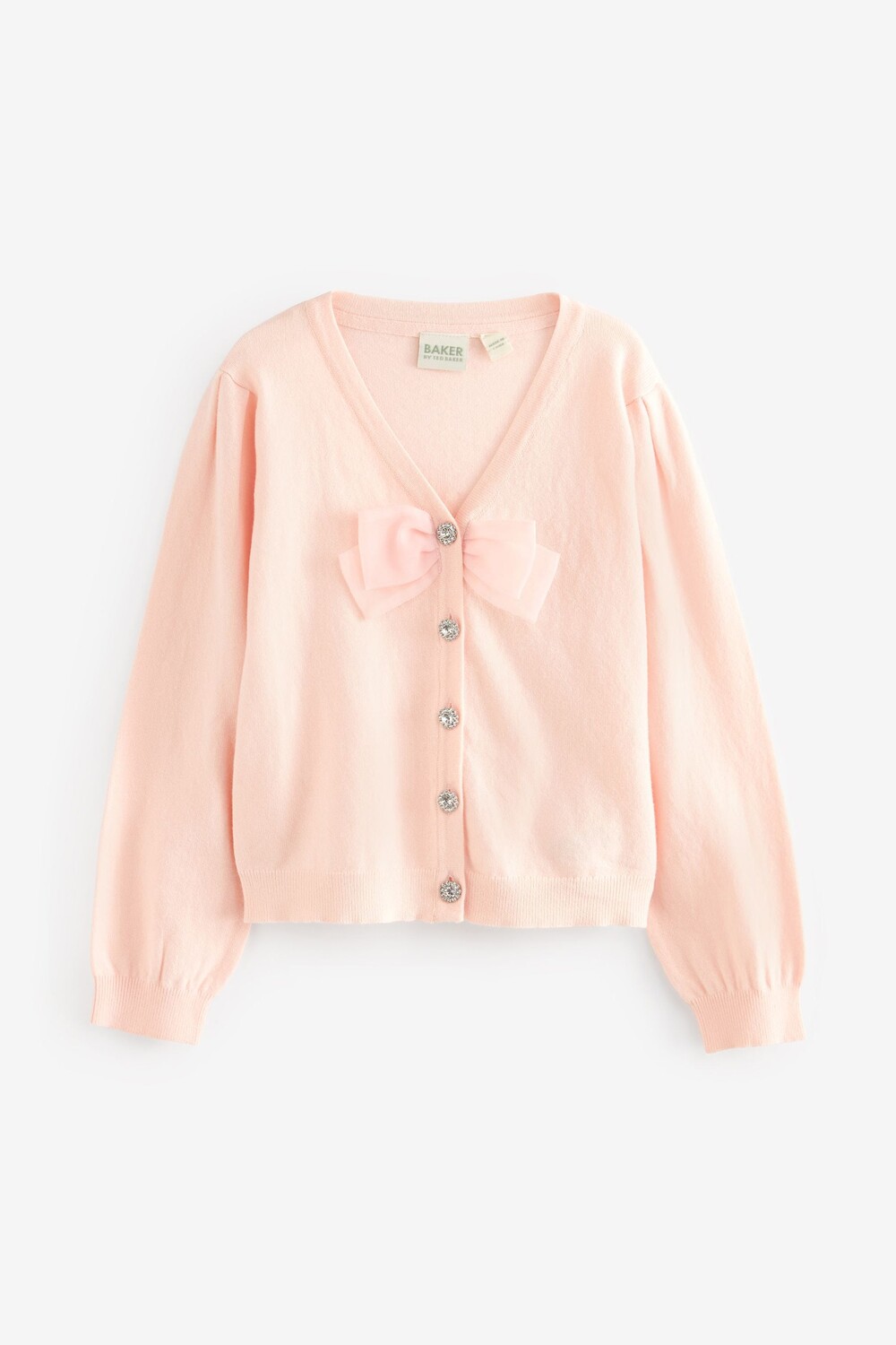

Кардиган с бантом из органзы Baker By Ted Baker, розовый