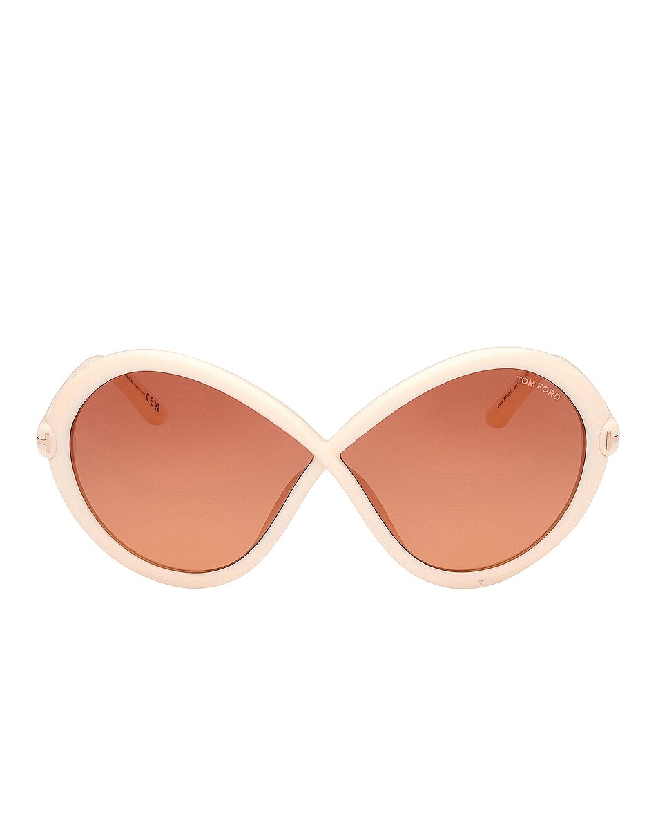 

Солнцезащитные очки Tom Ford Jada, цвет Shiny Ivory & Gradient Burgundy