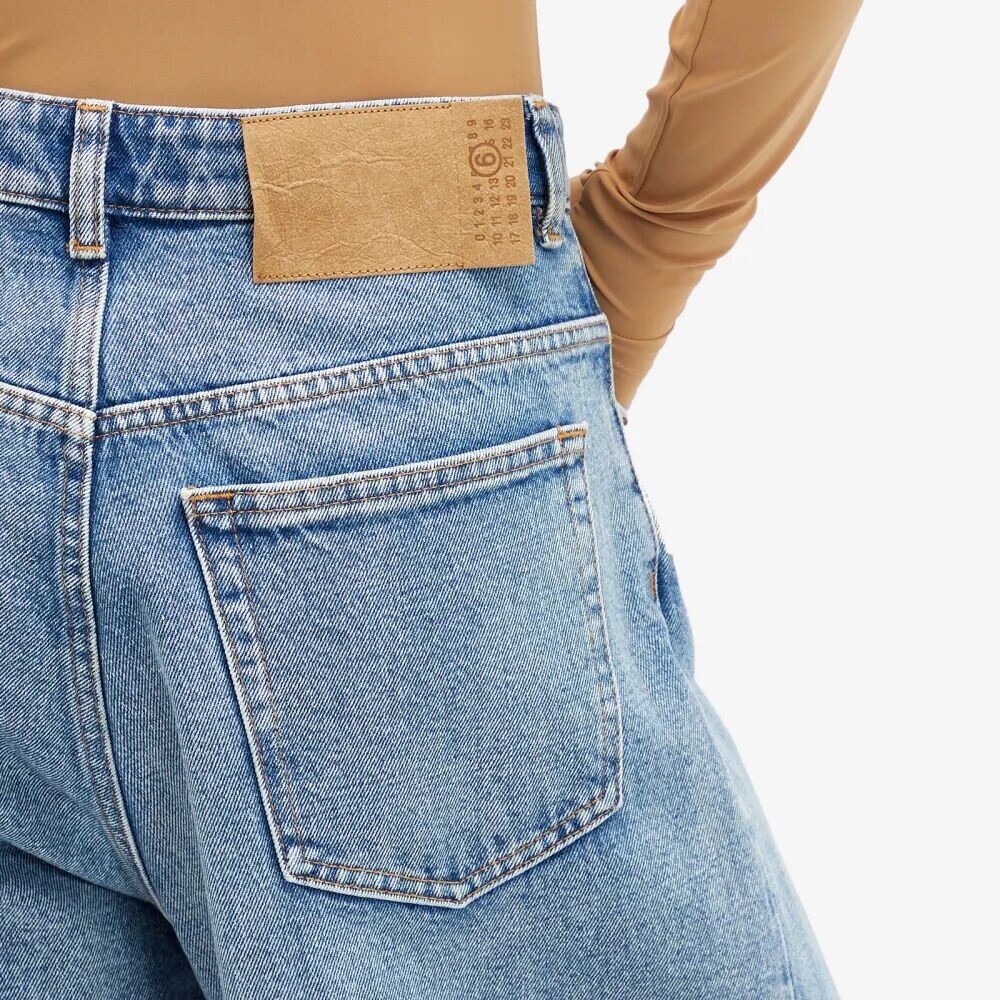 

Mm6 Maison Margiela Джинсы со складками, синий