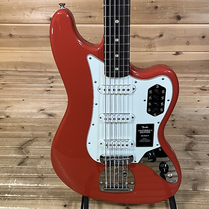 

Басс гитара Fender Vintera II '60s Bass VI Electric Bass Guitar - Fiesta Red