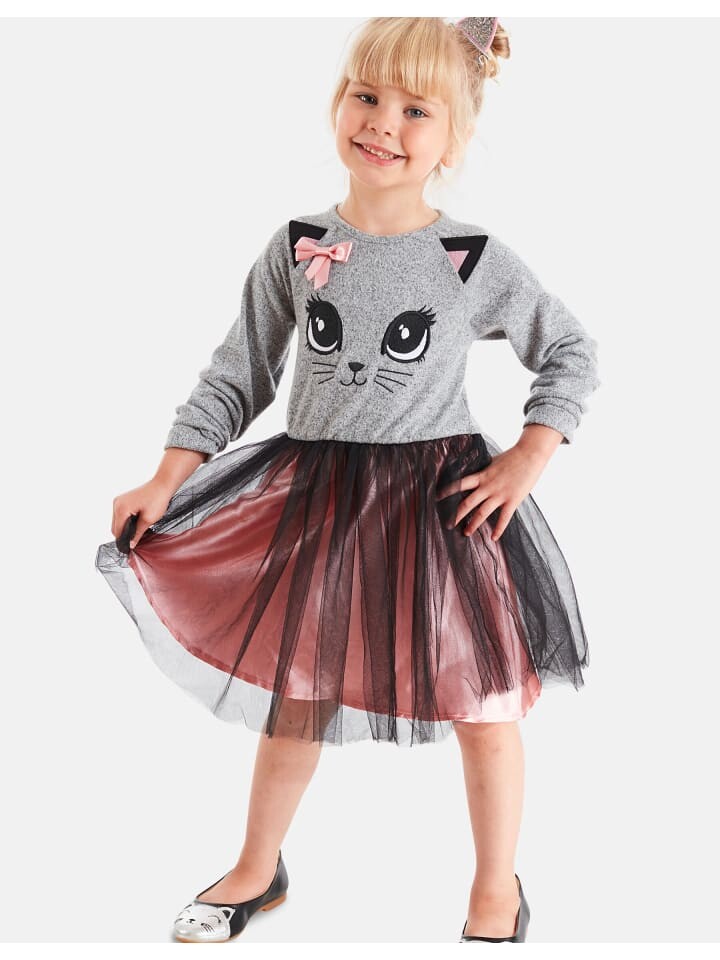 

Платье Denokids Gauzy Cat, цвет grey melange