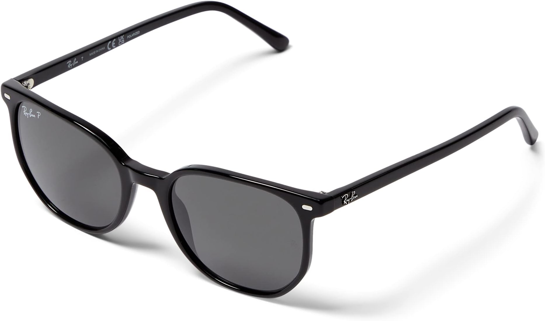 Солнцезащитные очки 52 mm 0RB2197 Elliot Ray-Ban, цвет Black/Polarized Black