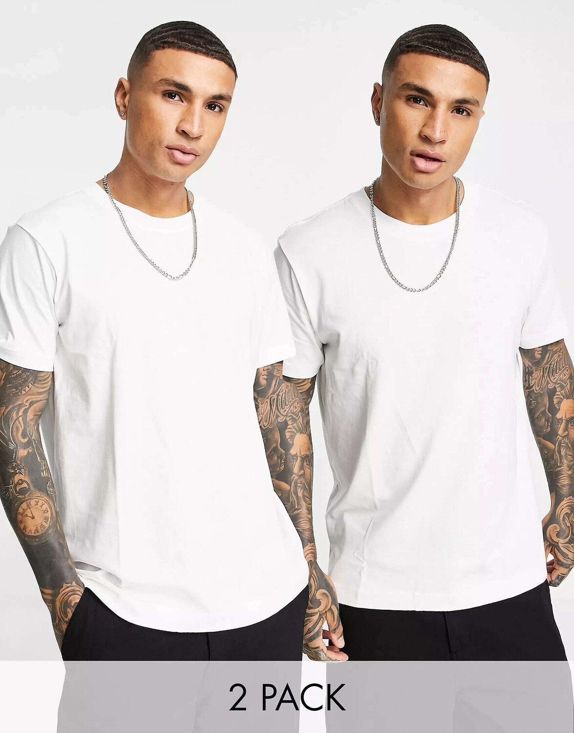 

Комплект белых футболок Weekday в стиле casual