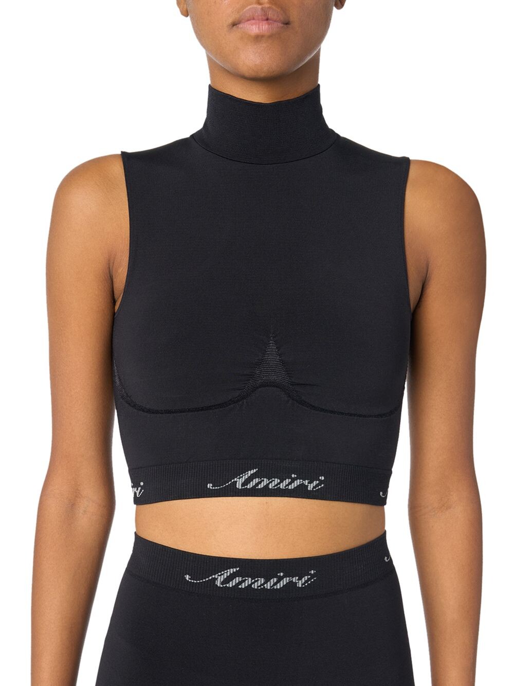 

Бесшовная водолазка с логотипом Amiri, черный