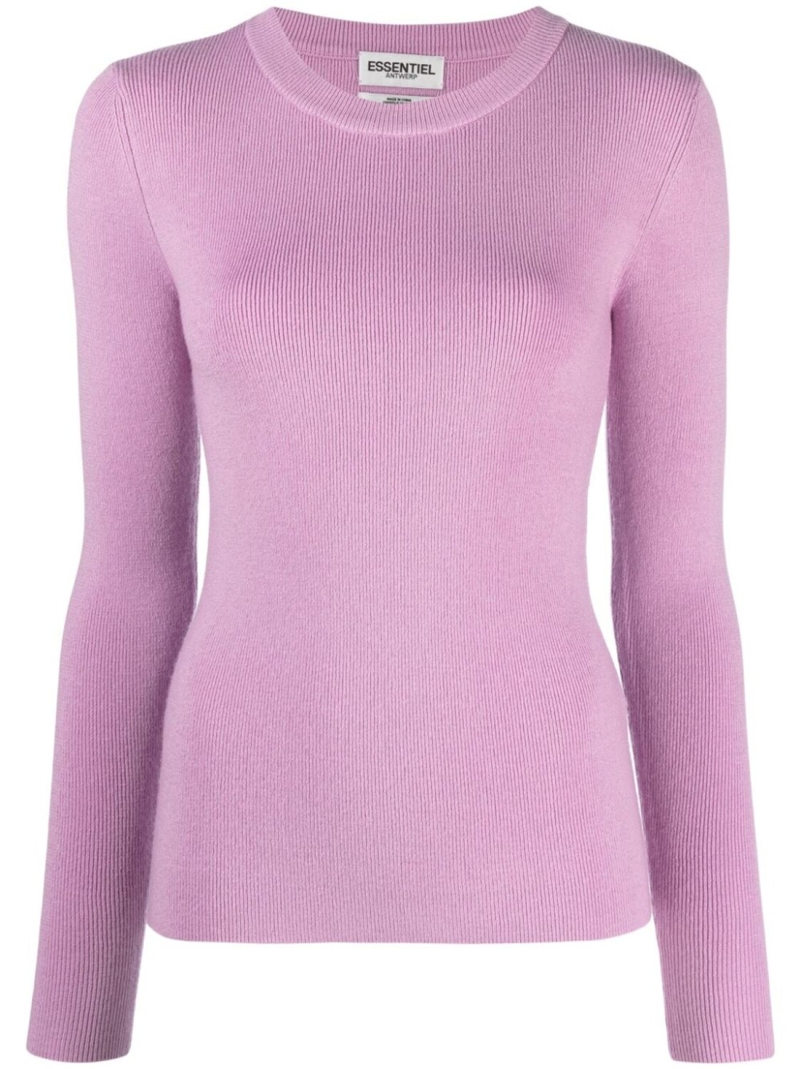 

Essentiel Antwerp джемпер Deseo в рубчик с круглым вырезом, фиолетовый