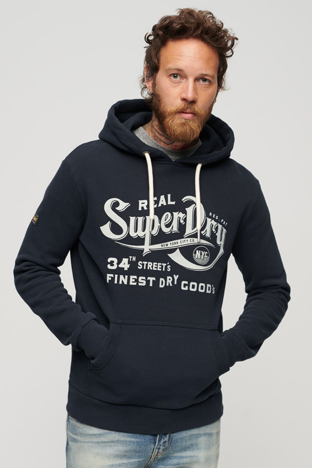 

Худи 34th Street с надписью Superdry, синий