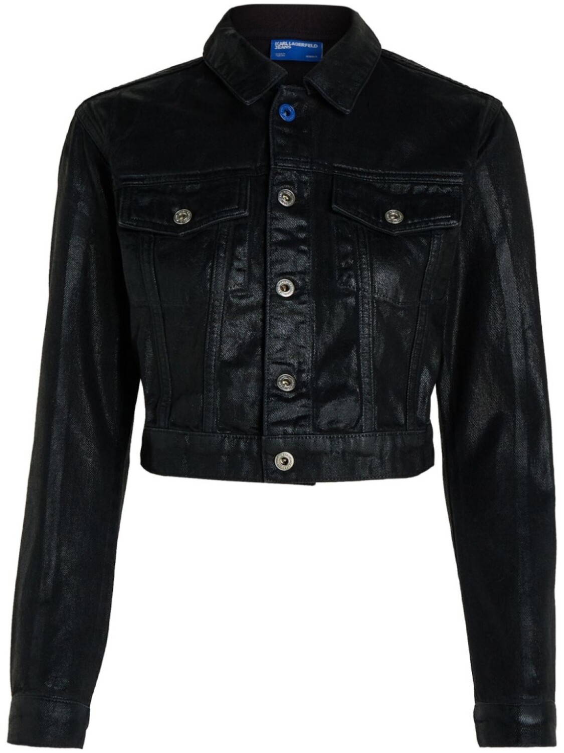 

Karl Lagerfeld Jeans джинсовая куртка с эффектом потертости, черный