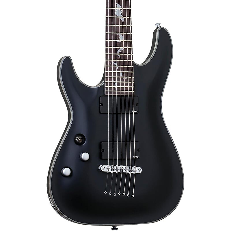 

Электрогитара Schecter Damien Platinum-7 Electric Guitar Satin Black, Left-Handed
