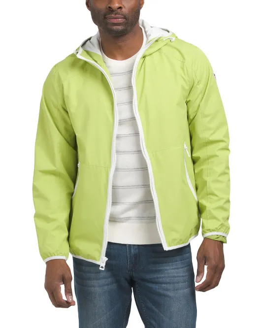 

Ветровка с капюшоном и передними карманами на молнии Guess, цвет Lime