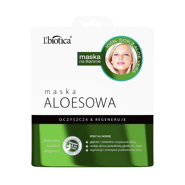 

L’biotica Maska Aloesowa тканевая маска для лица, 22 ml