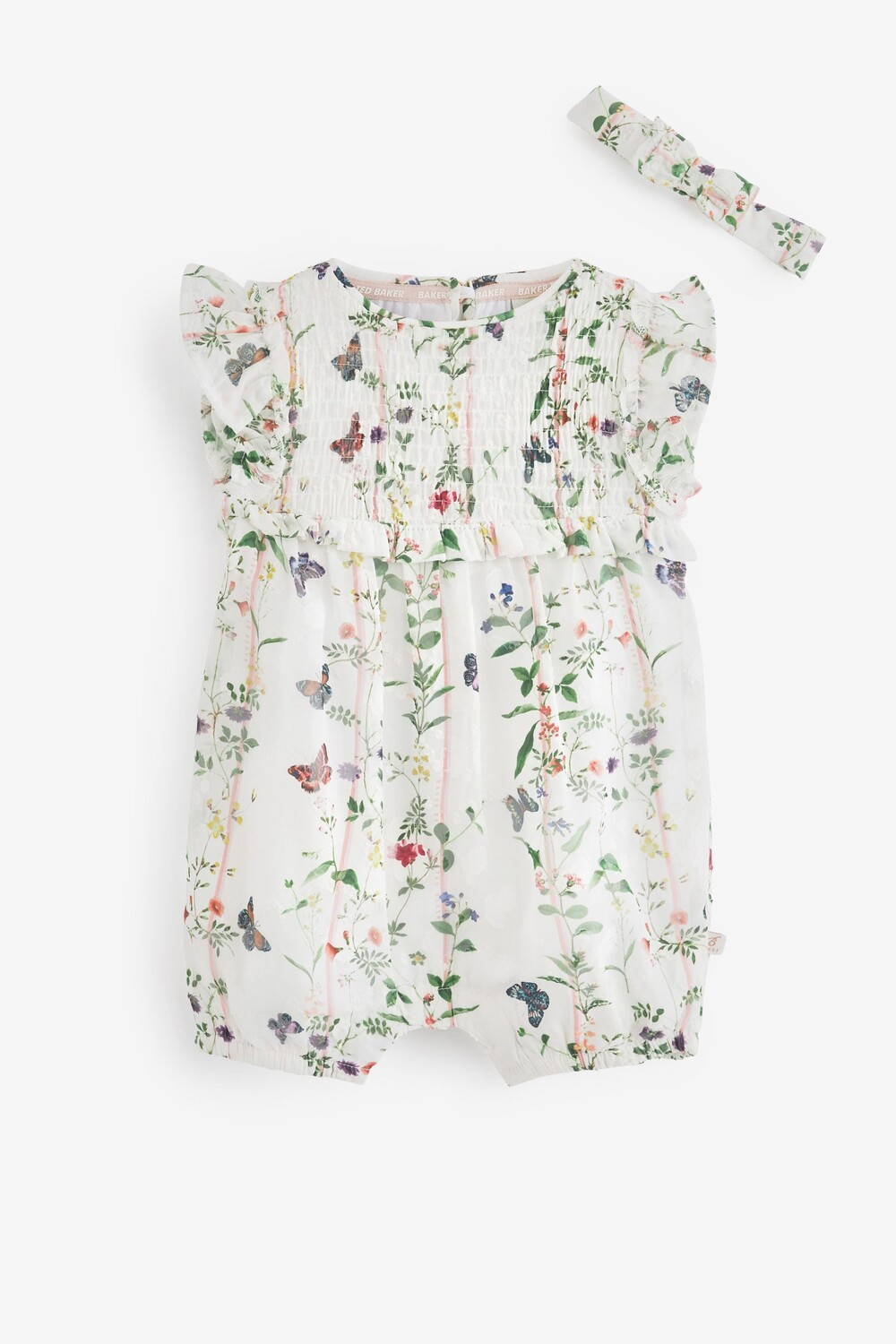 

Комплект из комбинезона и повязки на голову White Plant Baker by Ted Baker, белый