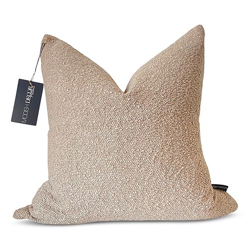 Букль&;eacute; Декоративная наволочка, 18 x 18 дюймов Modish Decor Pillows, цвет Tan/Beige