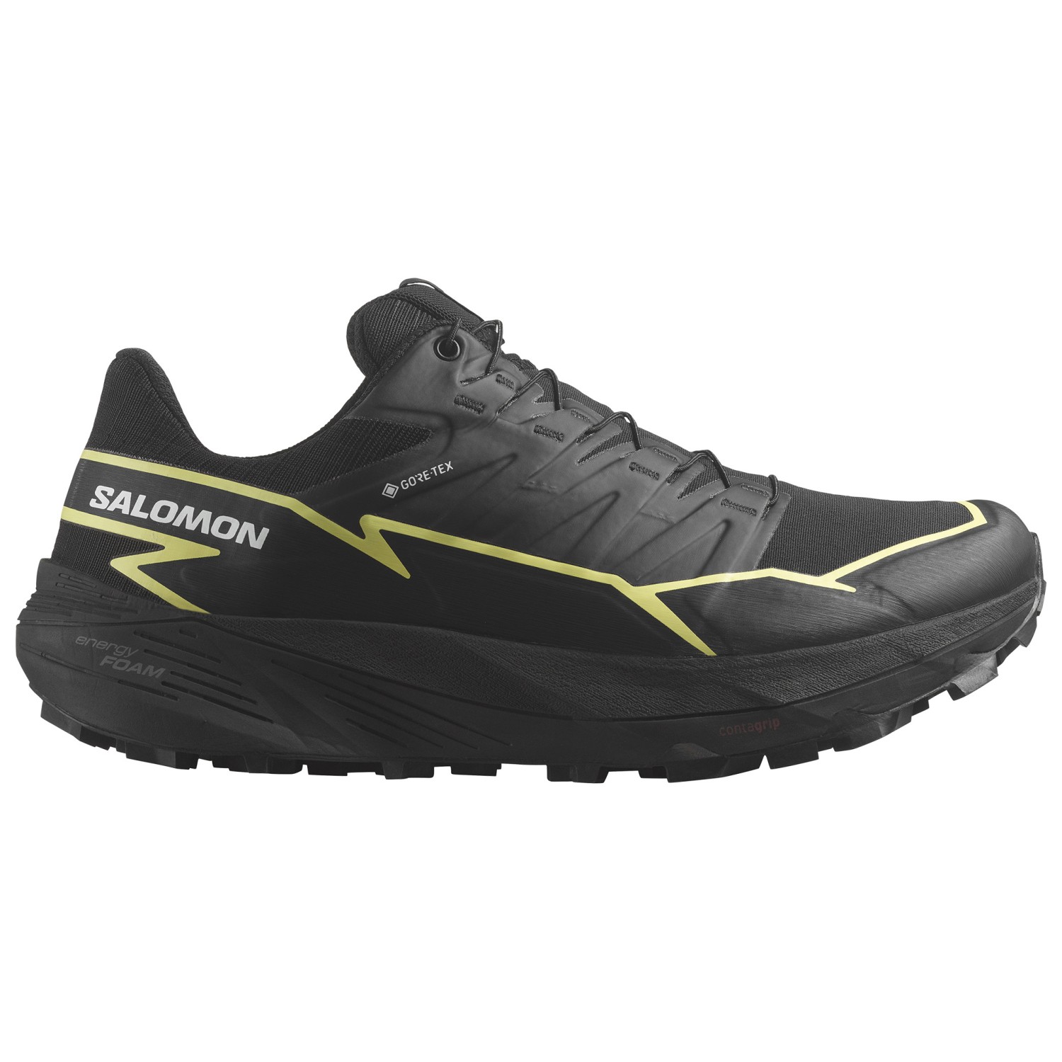 Кроссовки для бега по пересеченной местности Salomon Women's Thundercross GTX, цвет Black/Black/Charlock