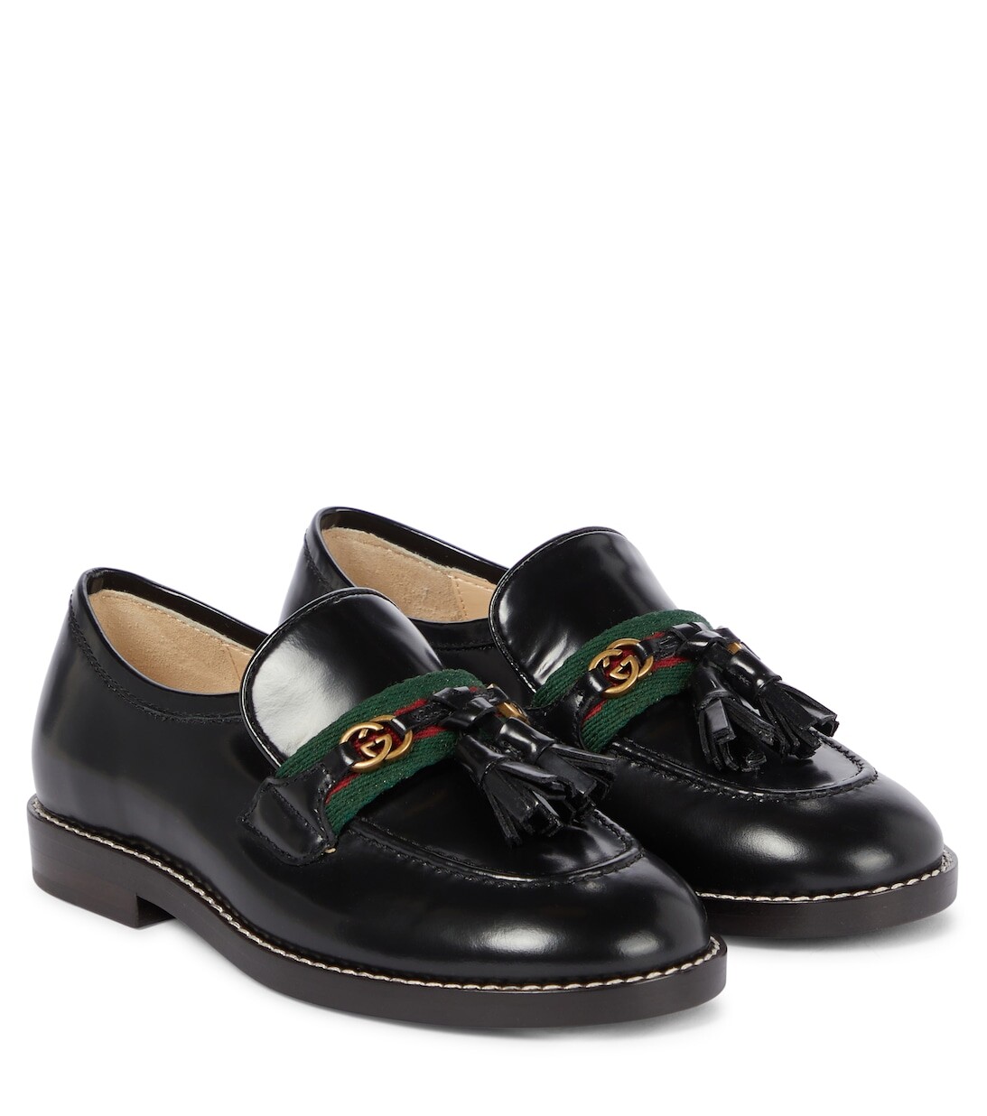 

Лоферы с логотипом GG Web Gucci, черный