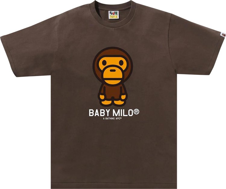 Футболка BAPE Baby Milo 'Brown', коричневый