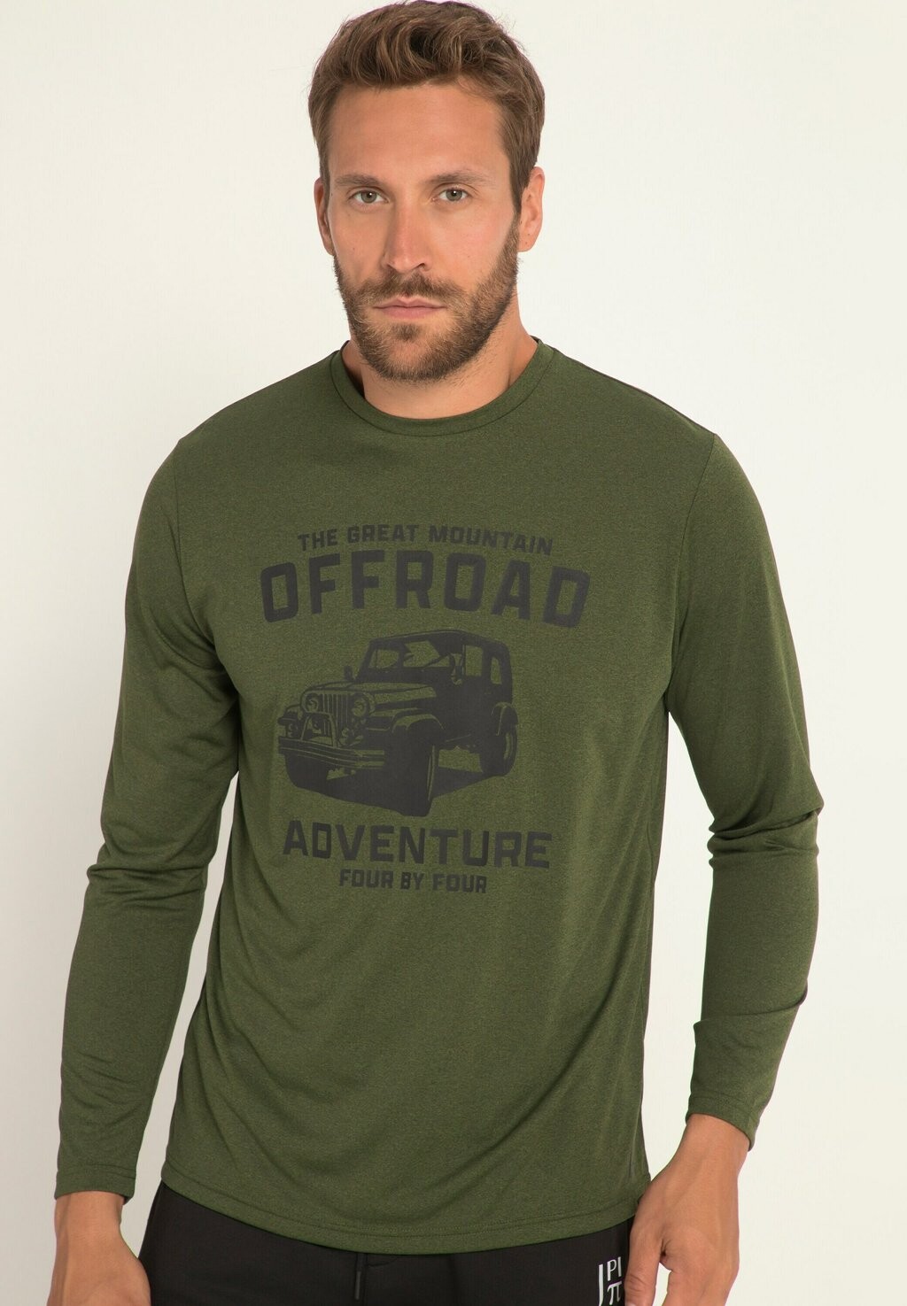 

Топ с длинными рукавами FLEXNAMIC OUTDOOR ROUND NECK PRINT JP1880, цвет olive