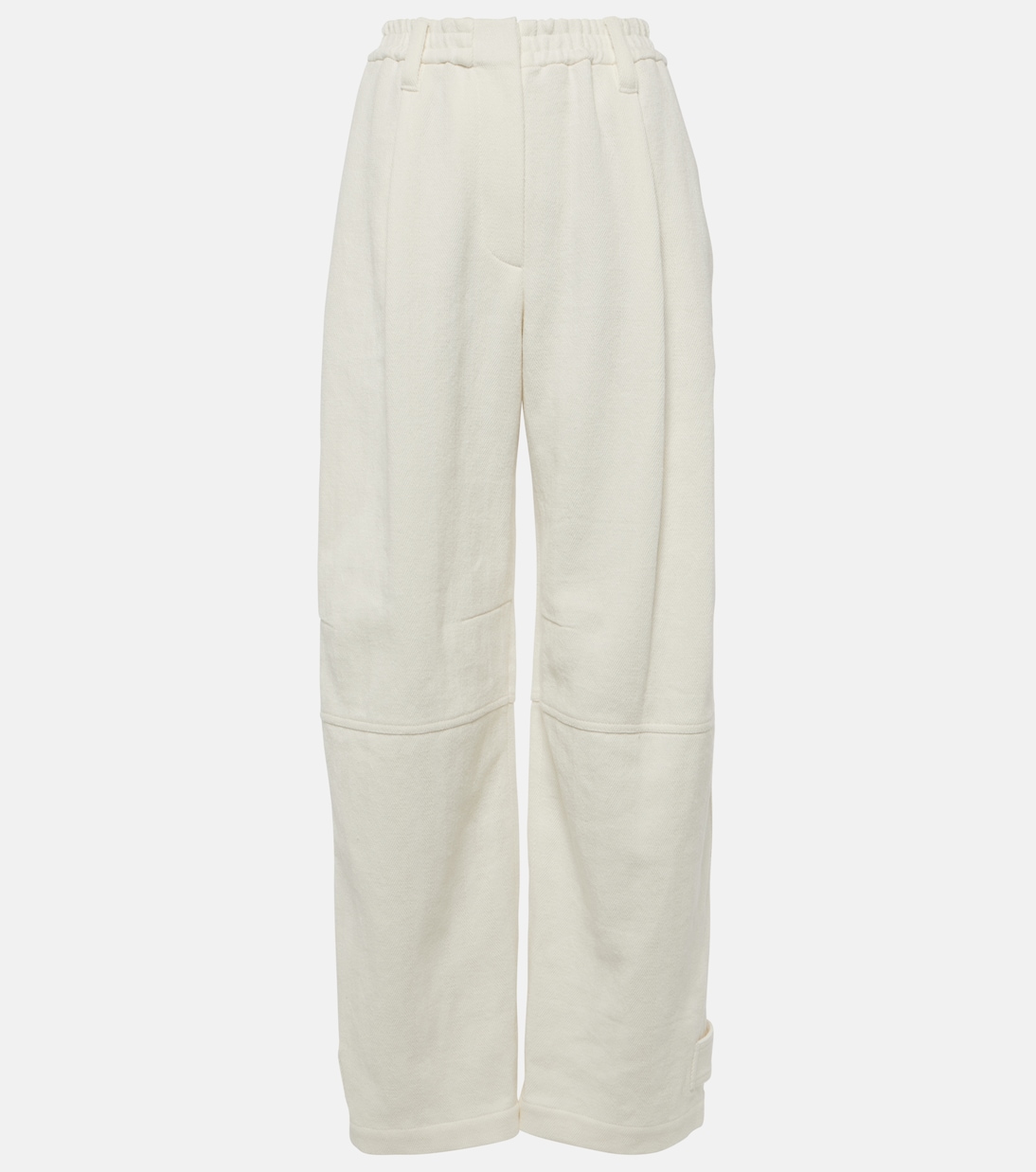 Прямые брюки из хлопка и льна Brunello Cucinelli, белый прямые брюки из хлопка и льна incotex серый