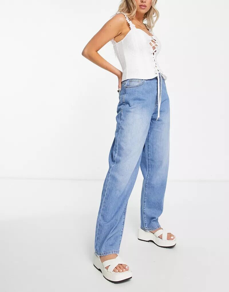 

Голубые джинсы оверсайз Mom Dr Denim Bella