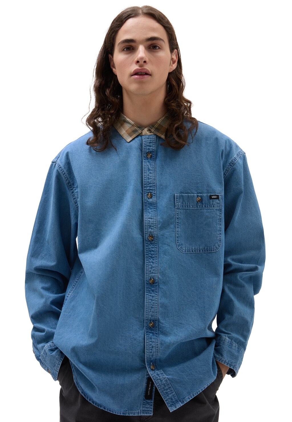 

Рубашка Deerfiel Ls Vans, цвет blue denim
